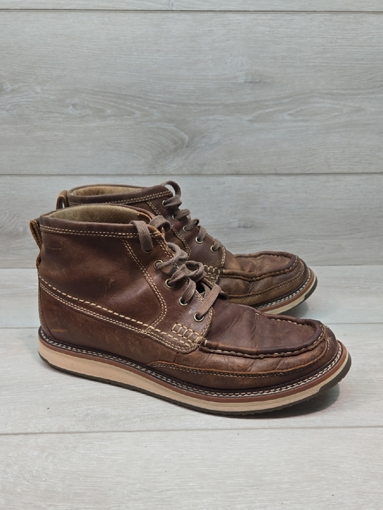 Ariat Men\'s 10025144 Brown Leather Moc Soft Toe Work Boots Classic Lace-Up Sz 9D main image 7